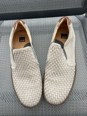 Johnston & Murphy Woven Slip-On Loafers in Light Tan and Brown